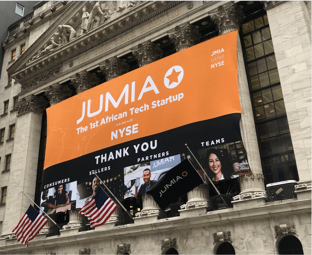 Jumia shares “pop” 75 per cent on NYSE debut