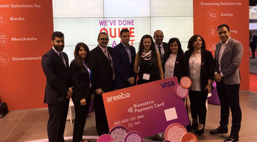 areeba debuts contactless biometric payment cards in the Middle East