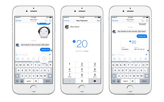 Facebook adds free peer-to-peer payments in Messenger